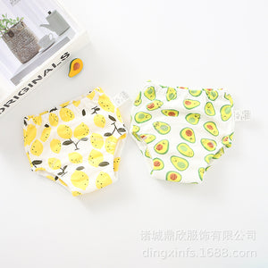 Pack Of Two New born Baby Pants  Four-layer Gauze Washable Diaper Pants