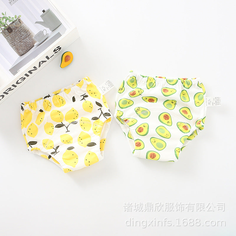 Pack Of Two New born Baby Pants  Four-layer Gauze Washable Diaper Pants