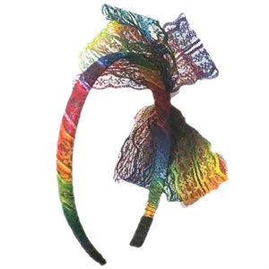 European And American Amazon Lace Bow Headband Wide-brimmed Women&#039;s Retro Big Bow Headband Hair Accessories Hair Clips New