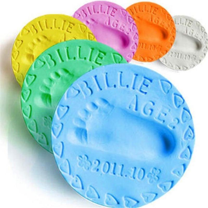 20g Soft Clay Fluffy Material DIY Baby Hand And Foot Print Mud Hand &amp;amp; Footprint