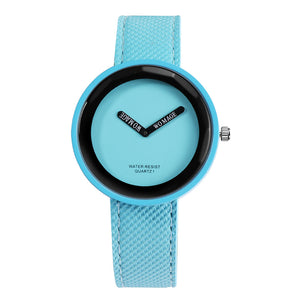 Relógio feminino estilo fashion feminino com mostrador simples relógio de quartzo feminino relógio de quartzo estudante