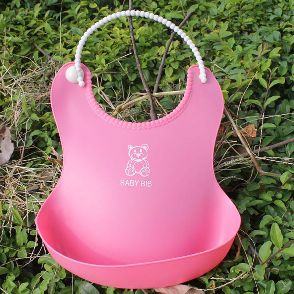 New Three-dimensional Waterproof Children&#039;s Eating Pocket Baby Imitation Silicone Bib Baby Bib Saliva Napkin Baby Eating Pocket