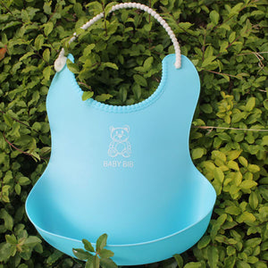 New Three-dimensional Waterproof Children&#039;s Eating Pocket Baby Imitation Silicone Bib Baby Bib Saliva Napkin Baby Eating Pocket