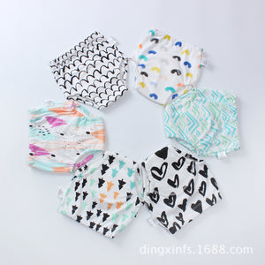 Pack Of Two New born Baby Pants  Four-layer Gauze Washable Diaper Pants