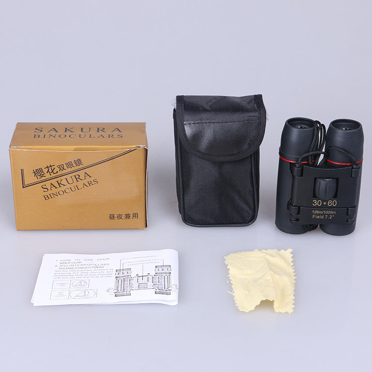 30*60 Cherry Blossom Mini High-definition High-power Binoculars