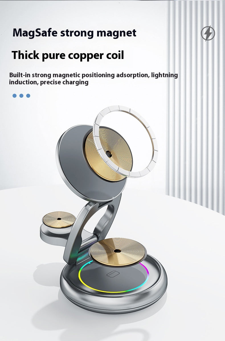 3-in-1 Wireless Charging Station – Fast Charger for iPhone, AirPods & Apple Watch
