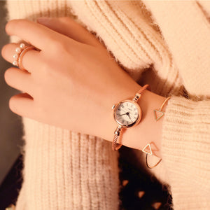 Vintage Bracelet Watch Girls Students Simple And Small Thin Strap Ins Retro Wild Small Fresh Opening