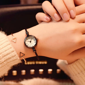 Vintage Bracelet Watch Girls Students Simple And Small Thin Strap Ins Retro Wild Small Fresh Opening