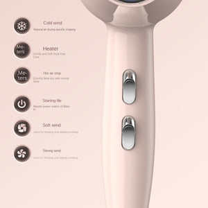 New National Standard Hair Dryer Household Blue Light Strong Wind Quick-drying Six-speed Wind Speed Hair Salon High-power Hair Dryer Hair Dryer