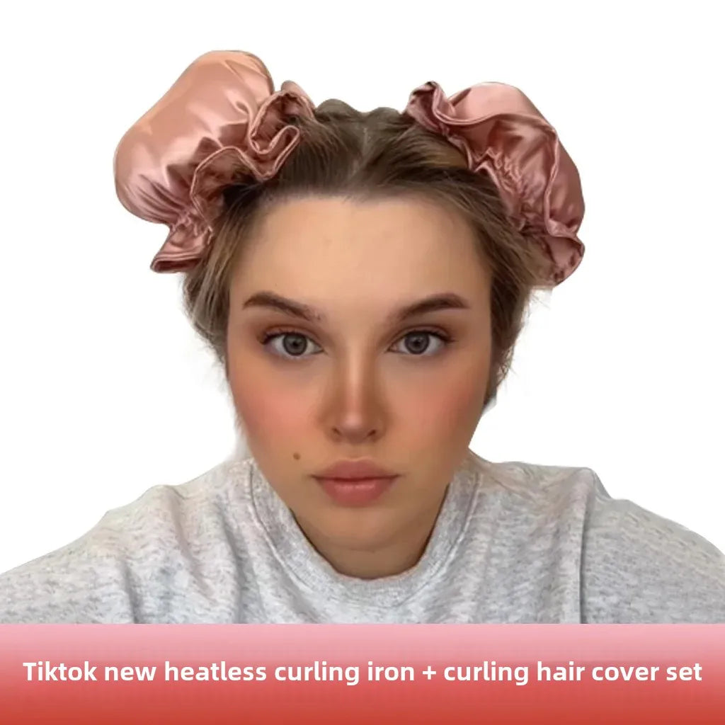 Tiktok New Non-Heated Curling Iron BUN BONS Sleepy Person&#039;s Curling Tool Large Wave Hair Rolling Brush Hair Styling Accessory