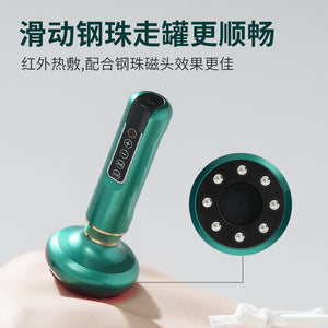 Cross-border Household Electric Meridian Scraping Machine Pressure Relief Cupping Charging Heating Massage Artifact Intelligent Cupping Machine Whole Body