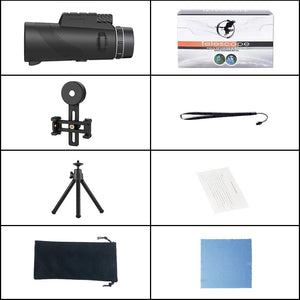 80X100 Green Monocular High-power High-definition Outdoor Bird Mobile Phone Telescope Camera