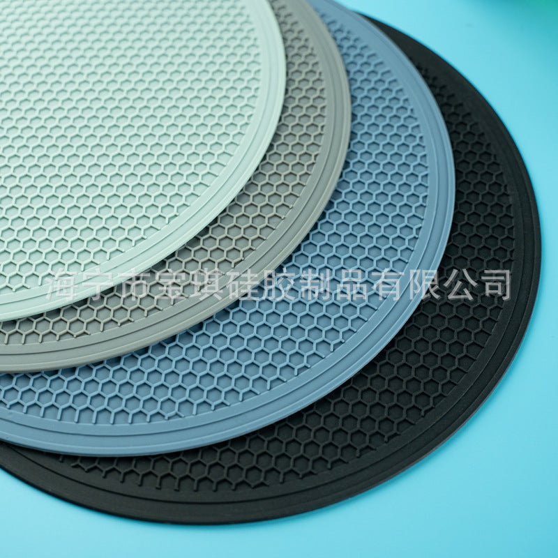 30CM Large Silicone Honeycomb Pattern Placemat Household Kitchen Silicone Draining Mat Tableware Insulation Sand Pot Mat Large Small Size