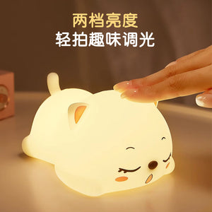 Soft Light Eye Protection Silicone Patting Lamp Bedside Feeding Lamp Led Bedside Night Light Bedroom Sleep Lamp Gift Ornaments