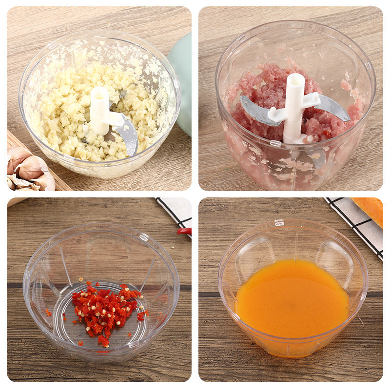 Household Multifunctional Vegetable Cutter Auxiliary Food Cooking Meat Grinder Manual Garlic Press Garlic Pull