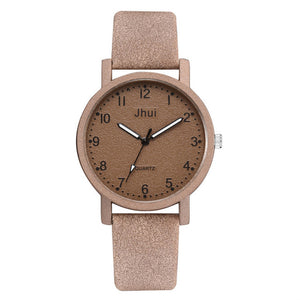 Pure Color Personality Casual Girls Watch Literary Forest Series Stone Pattern Light Frosted Retro Quartz Watch Female