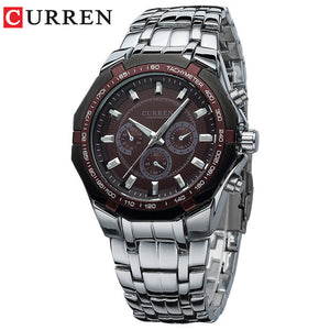 Business Fashion Men&#039;s Precision Watch Quartz Watch False Three-Eye Watch