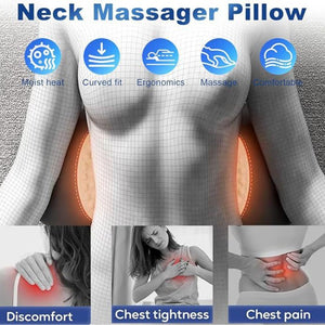 3 In 1 Electric Lumbar Support Pillow Adjustable Height Vibration With Heat Back Massager Back Pain Relief