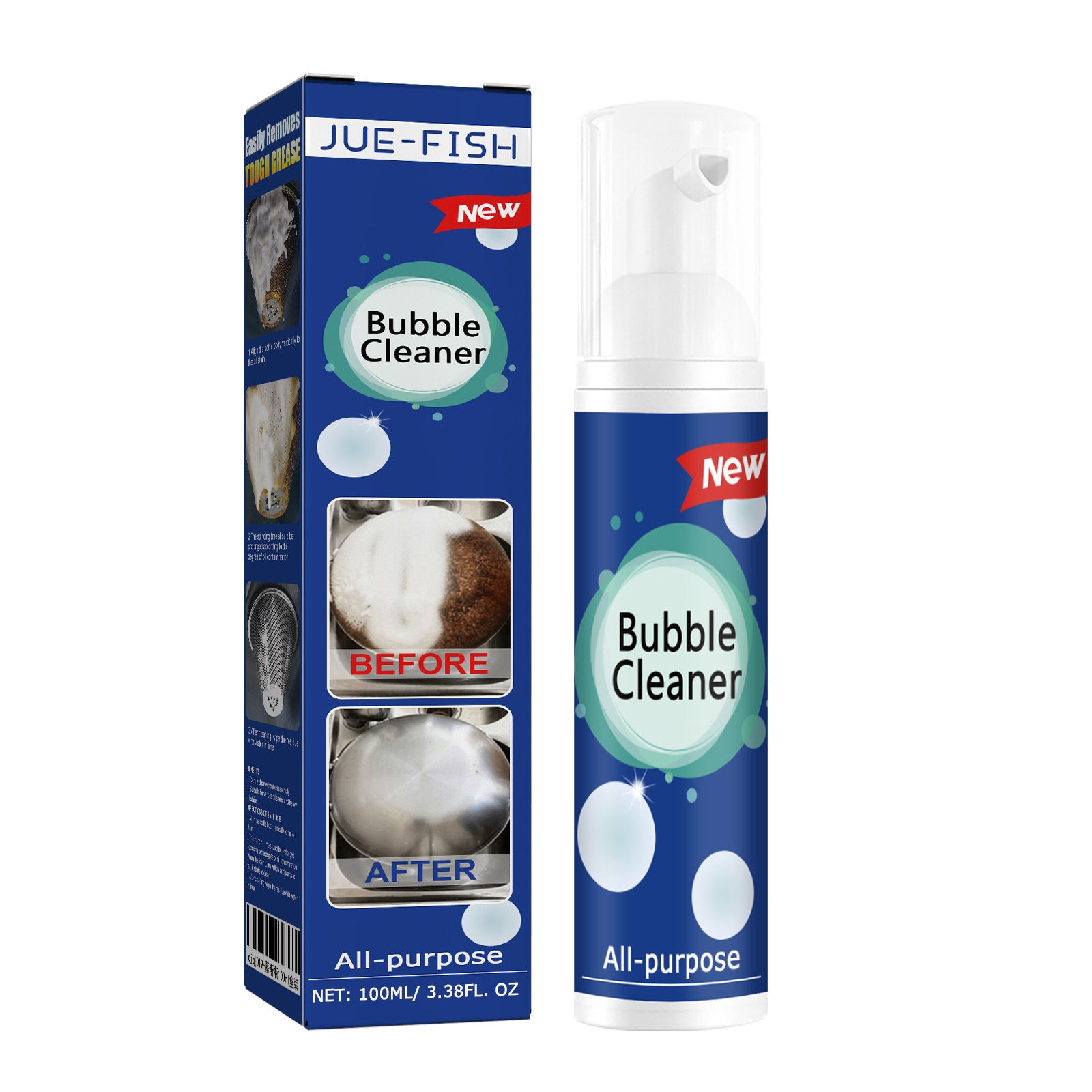 Oil Stain Foam Cleaner Household Stove Kitchen Pot Bottom Oil Stain Range Hood Gentle Cleaning
