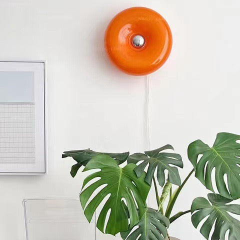 Donut Wall Lamp Bedroom Touch Orange Bauhaus Bedside Lamp Atmosphere Lamp