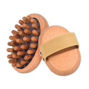 Handheld Beech Meridian Massage Brush With Pulse Abdominal Massage Brush, Leg Beauty Brush, Belly Body Dredging Liver And Gallbladder Meridian Brush