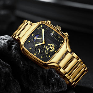 Student Watch Waterproof Calendar Personalized Square Quartz Watch