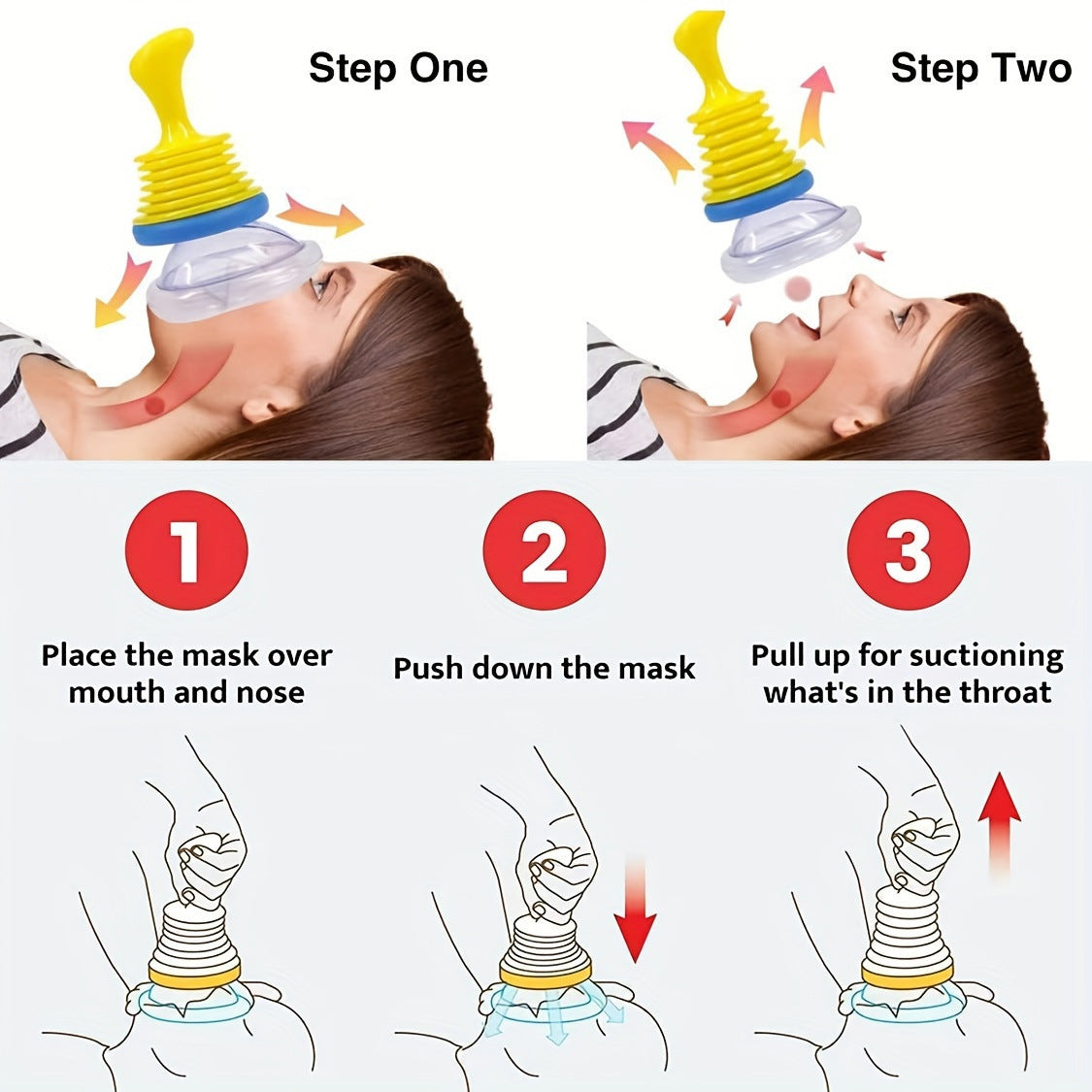 Outdoor Lung Exercise Choking First Aid Training Mask Breathing Trainer Artificial Cpr Capacity Trainer