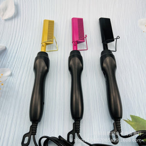 Wet And Dry Electric Heating Copper Comb Hot Comb Hair Straightener Household Perm Hair Curler Comb