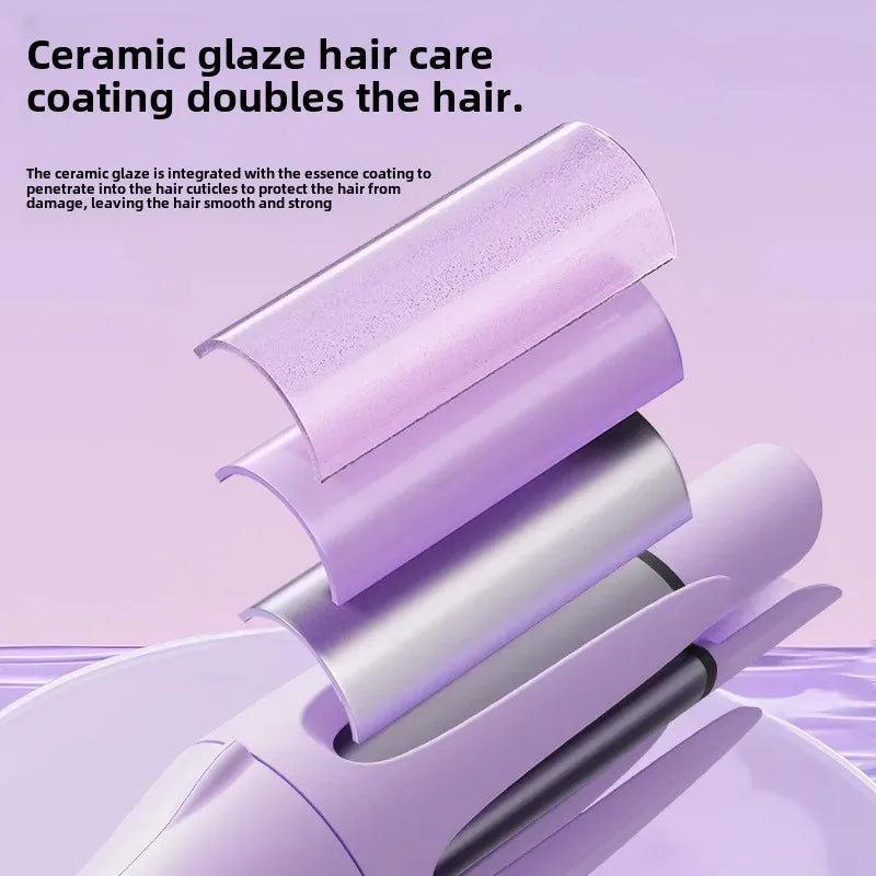 Curling Iron Full-automatic Large Volume Deep Card Slot Curling Iron Dormitory Small Power Prompt Tone Negative Ion Self-rotation Does Not Hurt
