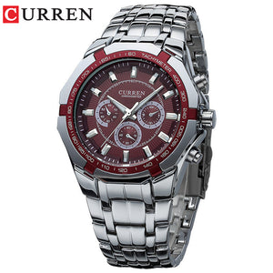 Business Fashion Men&#039;s Precision Watch Quartz Watch False Three-Eye Watch