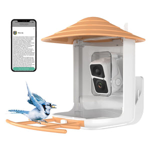 Smart Bird Feeder Camera Solar Battery Outdoor Wireless AI Recognizable Bird Feeder