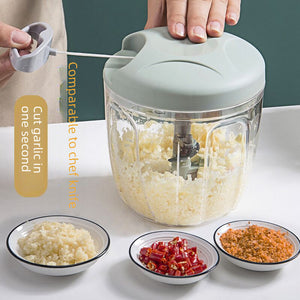 Household Multifunctional Vegetable Cutter Auxiliary Food Cooking Meat Grinder Manual Garlic Press Garlic Pull