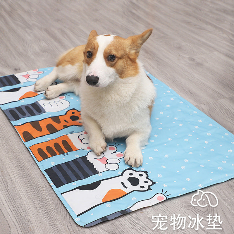 Dog Mat, Pet Summer Ice Mat, Dog Cage Mat, Floor Mat For Sleeping, Ice Gel Cooling Pet Mat, Anti-Bite Sleeping Mat