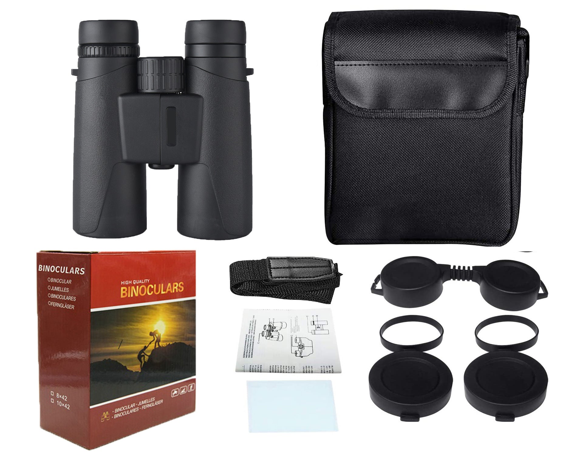 Manufacturer&#039;s New 10X42 Binocular High-power Telescope Ultra-high-definition Low-light Night Vision Outdoor Mobile Phone Camera Looking Glasses