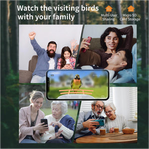 Smart Bird Feeder Camera Solar Battery Outdoor Wireless AI Recognizable Bird Feeder