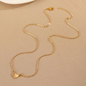 Fashion Simple Niche Design Love Fingerprint Pendant Necklace Women&#039;s All-match Clavicle Chain Extremely Simple Style