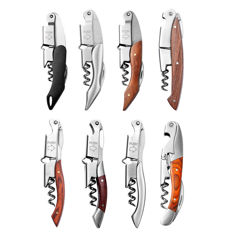Red Wine Bottle Opener Household Stainless Steel Multifunctional Seahorse Knife Grape Beer Wine Opener Portable Wine Knife Opener