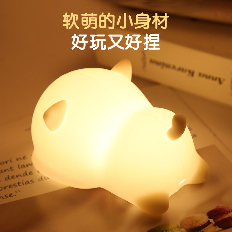 Soft Light Eye Protection Silicone Patting Lamp Bedside Feeding Lamp Led Bedside Night Light Bedroom Sleep Lamp Gift Ornaments