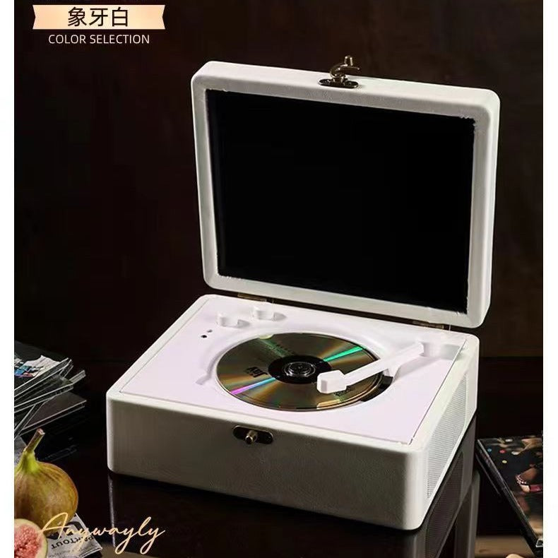 Retro Simple Fashion CD Player Bluetooth Audio Cheap Student Home Album Record Player Birthday Gift