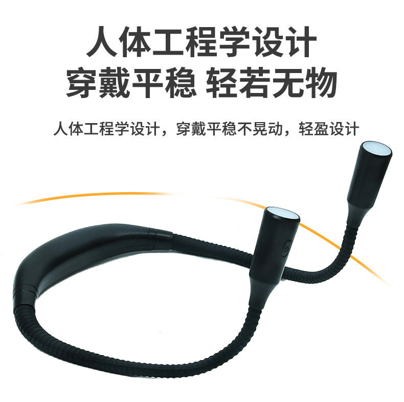 Cross-border Usb Charging Eye Protection Reading Lamp Student Dormitory Reading Homework Multi-functional Lightweight Portable Hanging Neck Lamp