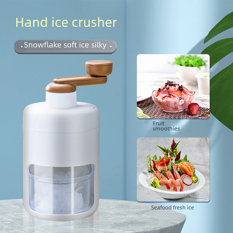 Hand Ice Shaving Machine Cotton Ice Fruit Milkshake Sand Ice Machine Household Ice Crusher Salmon Seafood Fresh Ice