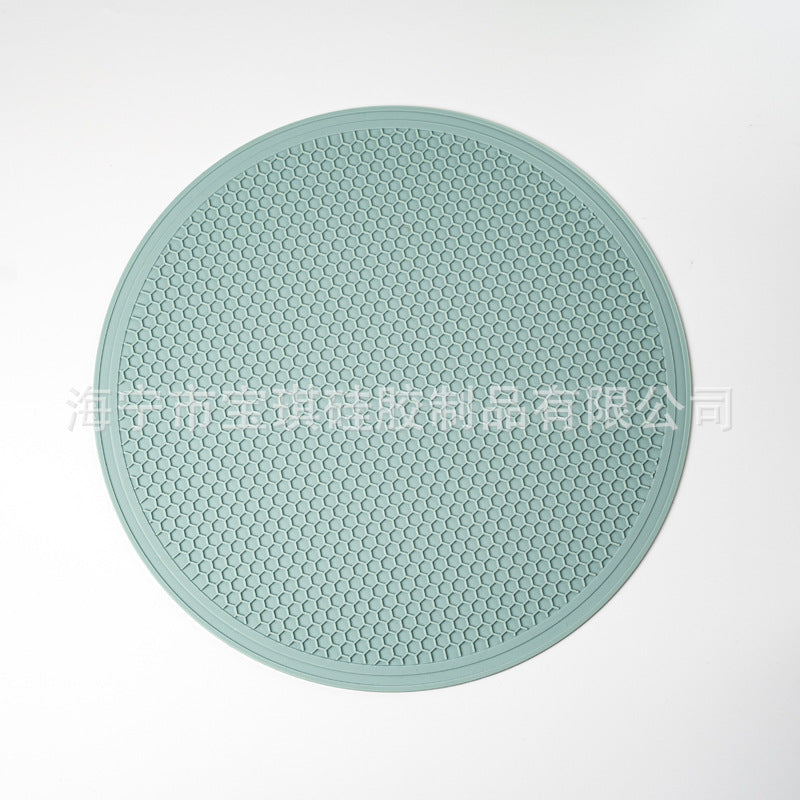 30CM Large Silicone Honeycomb Pattern Placemat Household Kitchen Silicone Draining Mat Tableware Insulation Sand Pot Mat Large Small Size