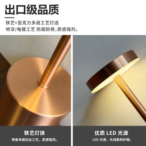 European-style USB Rechargeable Table Lamp Retro Bar Table Lamp Bedside Advanced Sense Clear Bar Cafe LED Atmosphere Lamp Night Light