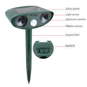 Solar Rat Repellent Ultrasonic Repellent Outdoor Waterproof Infrared Flash Repellent Bird Repellent