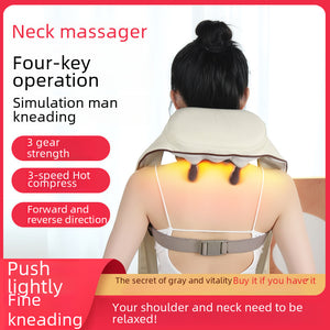 Shoulder And Neck Oblique Muscle Massager Multi-function Massage Shawl Home Neck Shoulder Kneading Heating Cervical Spine Instrument