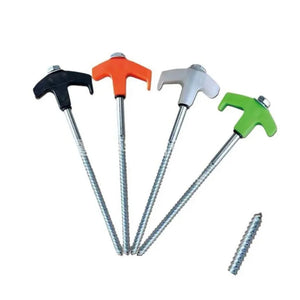 Hexagonal Spiral Fluorescent Nail Outdoor Luminous Rotatable M8 Carbon Steel Hexagonal Plastic Head 20cm Threaded Tent Nail