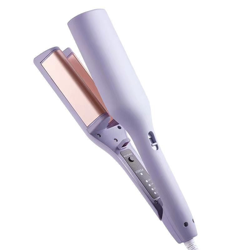 French Deep V Egg Roll Hair Curling Stick 32MM Water Ripple Negative Ion Splint Curling Hair Artifact Wool Roll Does Not Hurt Hair