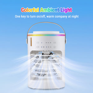 New Air Cooler Portable Spray Cooling Fan 3-speed Timing Desktop Air Conditioner Fan