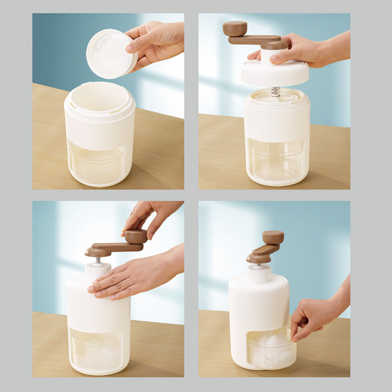 Hand Ice Shaving Machine Cotton Ice Fruit Milkshake Sand Ice Machine Household Ice Crusher Salmon Seafood Fresh Ice