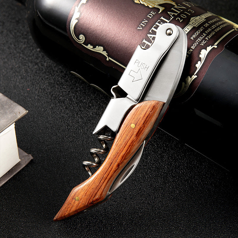 Red Wine Bottle Opener Household Stainless Steel Multifunctional Seahorse Knife Grape Beer Wine Opener Portable Wine Knife Opener